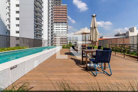 Área comum - Piscina de kitnet/studio para alugar com 1 quarto, 35m² em Santo Amaro, São Paulo