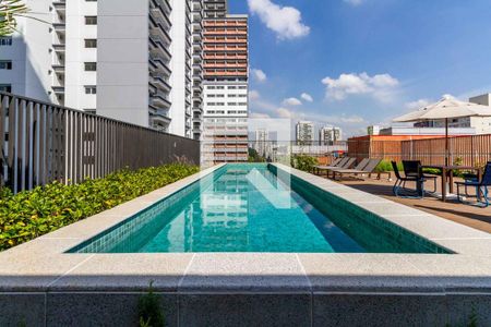 Área comum - Piscina de kitnet/studio para alugar com 1 quarto, 35m² em Santo Amaro, São Paulo