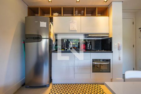 Sala/Cozinha de apartamento à venda com 1 quarto, 44m² em Jardim Paulista, São Paulo