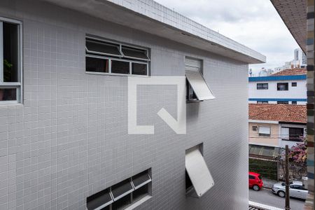 Vista Sala de apartamento para alugar com 2 quartos, 58m² em Embaré, Santos
