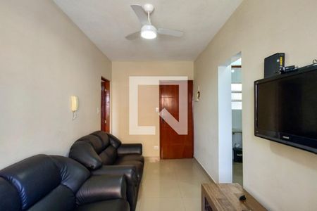 Sala de apartamento para alugar com 1 quarto, 42m² em Canto do Forte, Praia Grande