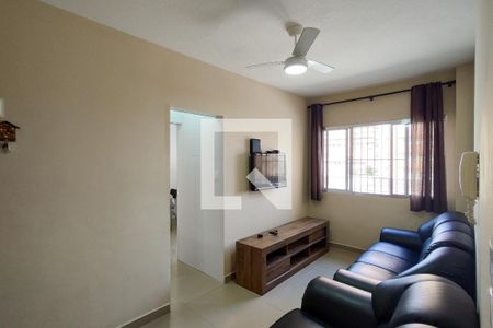 Sala de apartamento para alugar com 1 quarto, 42m² em Canto do Forte, Praia Grande