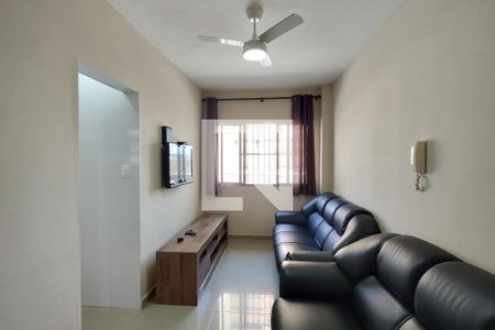 Sala de apartamento para alugar com 1 quarto, 42m² em Canto do Forte, Praia Grande