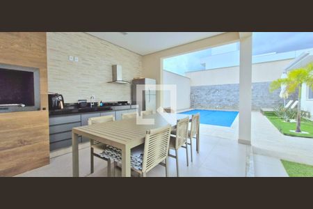 Área comum - Churrasqueira de casa de condomínio à venda com 3 quartos, 142m² em Vale dos Sonhos, Lagoa Santa