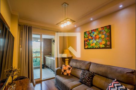 Sala de apartamento à venda com 3 quartos, 84m² em Vila Valparaíso, Santo André