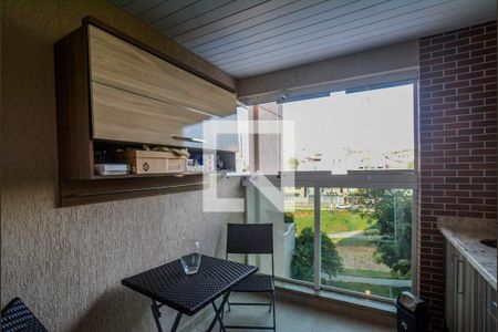 Varanda da Sala de apartamento à venda com 3 quartos, 84m² em Vila Valparaíso, Santo André