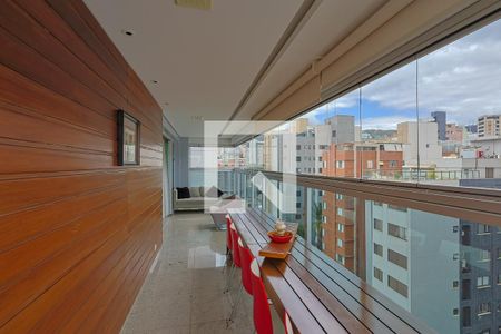 Varanda da Sala de apartamento à venda com 4 quartos, 162m² em Carmo, Belo Horizonte