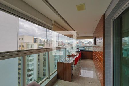 Varanda da Sala de apartamento à venda com 4 quartos, 162m² em Carmo, Belo Horizonte
