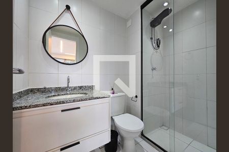 Banheiro de kitnet/studio para alugar com 1 quarto, 37m² em Ipiranga, São Paulo