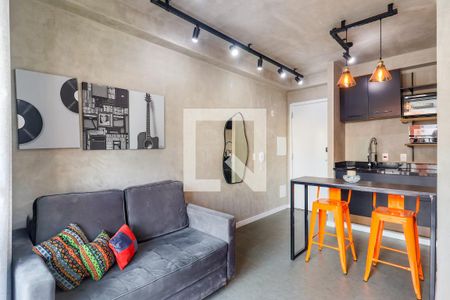 Sala de kitnet/studio para alugar com 1 quarto, 35m² em Campo Belo, São Paulo