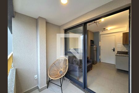 Varanda da Sala de apartamento para alugar com 1 quarto, 26m² em Vila Olímpia, São Paulo