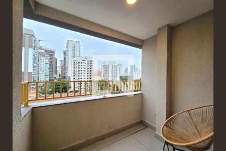 Varanda da Sala de apartamento para alugar com 1 quarto, 26m² em Vila Olímpia, São Paulo