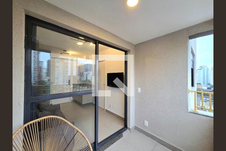 Varanda da Sala de apartamento para alugar com 1 quarto, 26m² em Vila Olímpia, São Paulo