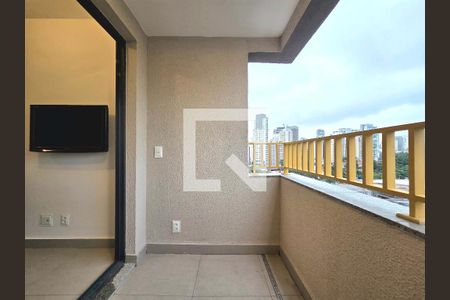 Varanda da Sala de apartamento para alugar com 1 quarto, 26m² em Vila Olímpia, São Paulo