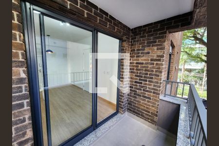 Varanda da Sala de apartamento para alugar com 1 quarto, 39m² em Indianópolis, São Paulo
