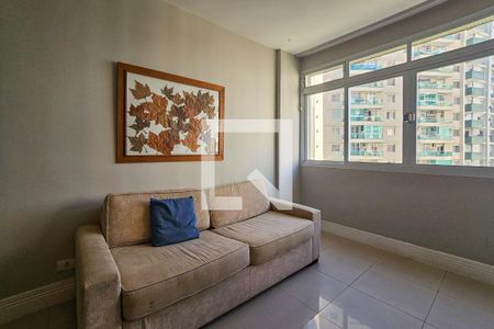 Sala de apartamento para alugar com 1 quarto, 50m² em Centro, Guarujá
