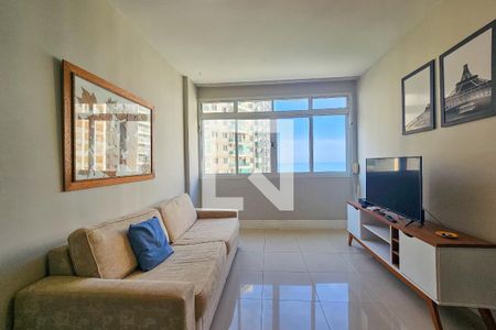 Sala de apartamento para alugar com 1 quarto, 50m² em Centro, Guarujá