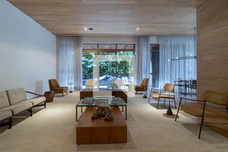 Área comum - Lobby de apartamento para alugar com 1 quarto, 51m² em Moema, São Paulo