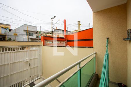 Varanda da sala de casa à venda com 3 quartos, 129m² em Vila Humaita, Santo André