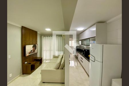 Sala de apartamento para alugar com 1 quarto, 65m² em Boqueirão, Praia Grande