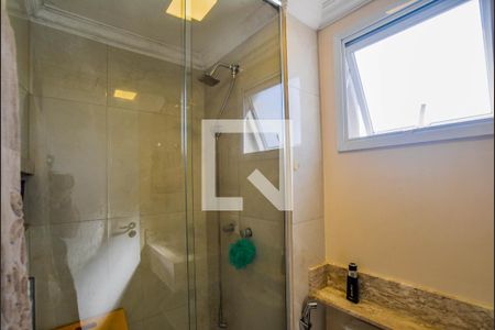 Banheiro da Suíte de apartamento à venda com 3 quartos, 90m² em Vila Assunção, Santo André