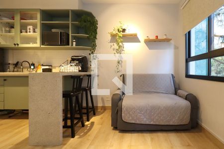 Sala/Quarto de apartamento para alugar com 1 quarto, 25m² em Pinheiros, São Paulo