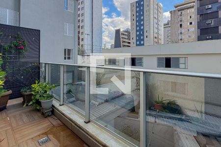 Varanda de apartamento à venda com 1 quarto, 73m² em Lourdes, Belo Horizonte