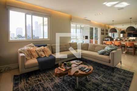 Sala de Estar de apartamento à venda com 3 quartos, 123m² em Vila Congonhas, São Paulo