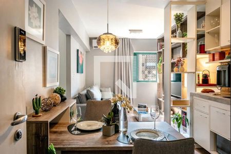 Sala de jantar de apartamento para alugar com 1 quarto, 35m² em Itaim Bibi, São Paulo