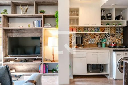 Sala/Cozinha de apartamento para alugar com 1 quarto, 35m² em Itaim Bibi, São Paulo