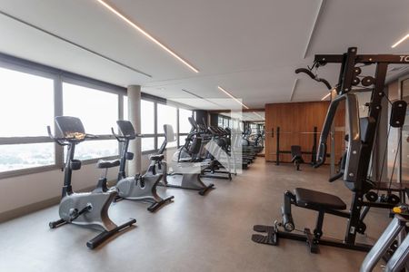 Área comum - Academia de apartamento para alugar com 1 quarto, 53m² em Indianópolis, São Paulo