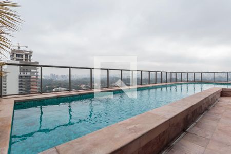 Área comum - Piscina de apartamento para alugar com 1 quarto, 53m² em Indianópolis, São Paulo