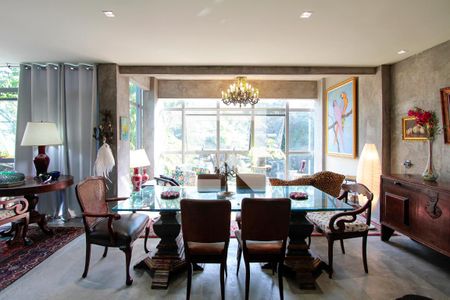 Sala de jantar de casa de condomínio para alugar com 4 quartos, 560m² em Itanhangá, Rio de Janeiro