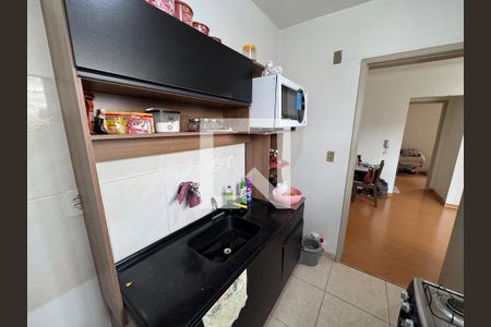 Cozinha  de apartamento à venda com 1 quarto, 50m² em Centro, São Leopoldo