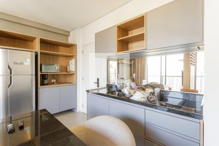 Cozinha de kitnet/studio para alugar com 1 quarto, 34m² em Itaim Bibi, São Paulo