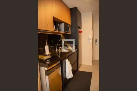 Cozinha de kitnet/studio à venda com 1 quarto, 37m² em Campo Belo, São Paulo