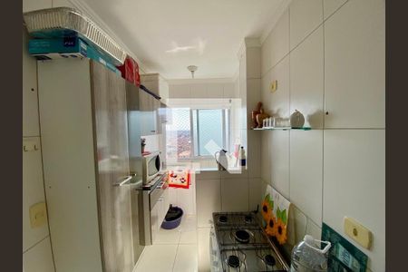Cozinha de apartamento para alugar com 1 quarto, 48m² em Maracanã, Praia Grande