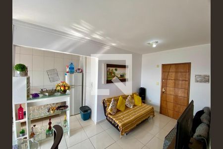 Sala de apartamento para alugar com 1 quarto, 48m² em Maracanã, Praia Grande