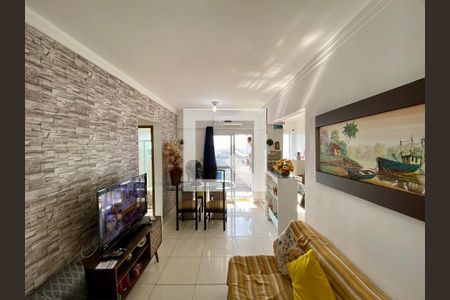 Sala de apartamento para alugar com 1 quarto, 48m² em Maracanã, Praia Grande