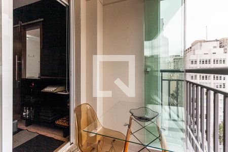 Varanda da Sala de apartamento para alugar com 1 quarto, 38m² em Santa Ifigênia, São Paulo
