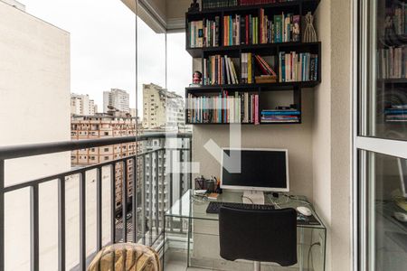 Varanda da Sala de apartamento para alugar com 1 quarto, 38m² em Santa Ifigênia, São Paulo