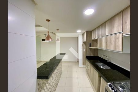 Sala/Cozinha de apartamento para alugar com 2 quartos, 67m² em Guilhermina, Praia Grande