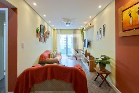 Sala de apartamento para alugar com 2 quartos, 85m² em Guilhermina, Praia Grande