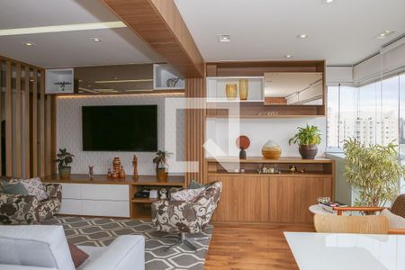Sala e Varanda Gourmet de apartamento à venda com 2 quartos, 94m² em Várzea da Barra Funda, São Paulo