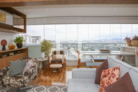 Sala e Varanda Gourmet de apartamento à venda com 2 quartos, 94m² em Várzea da Barra Funda, São Paulo