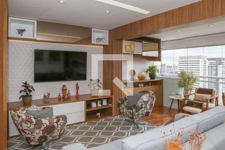 Sala e Varanda Gourmet de apartamento à venda com 2 quartos, 94m² em Várzea da Barra Funda, São Paulo