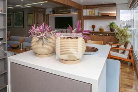 Sala e Varanda Gourmet de apartamento à venda com 2 quartos, 94m² em Várzea da Barra Funda, São Paulo