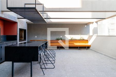 Área comum - Churrasqueira de kitnet/studio para alugar com 1 quarto, 33m² em Barra Funda, São Paulo