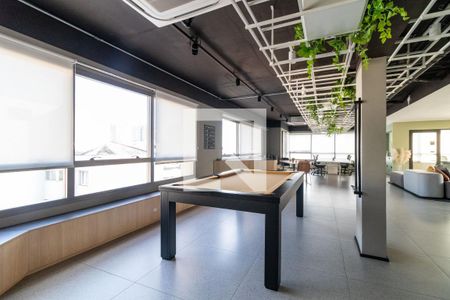 Área comum - Sala de Jogos de kitnet/studio para alugar com 1 quarto, 33m² em Barra Funda, São Paulo