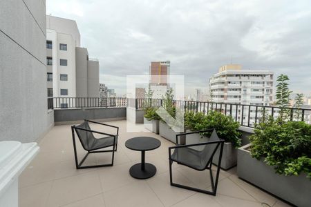 Área comum - Churrasqueira de kitnet/studio para alugar com 1 quarto, 30m² em Bela Vista, São Paulo